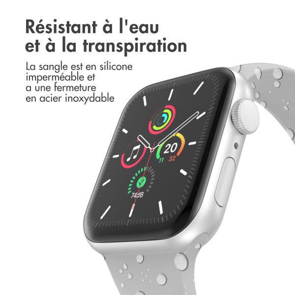 imoshion Bracelet en silicone⁺ Apple Watch Series 1-10 / SE / Ultra (2) - 42/44/45/46/49 mm - Fog - Taille M/L