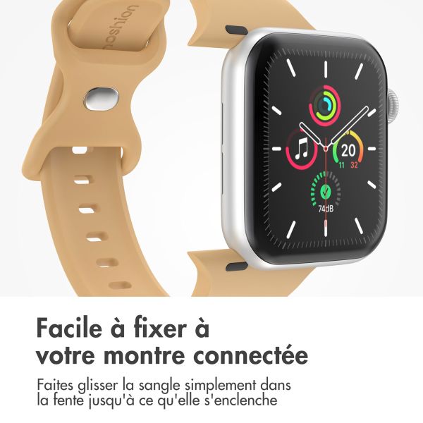 imoshion Bracelet en silicone⁺ Apple Watch Series 1-10 / SE / Ultra (2) - 42/44/45/46/49 mm - Walnut - Taille M/L