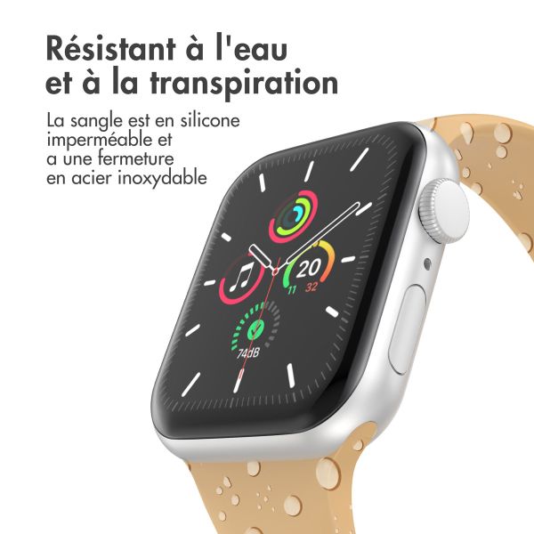 imoshion Bracelet en silicone⁺ Apple Watch Series 1-10 / SE / Ultra (2) - 42/44/45/46/49 mm - Walnut - Taille M/L