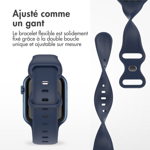 imoshion Bracelet en silicone⁺ Apple Watch Series 1-10 / SE / Ultra (2) - 42/44/45/46/49 mm - Midnight - Taille M/L