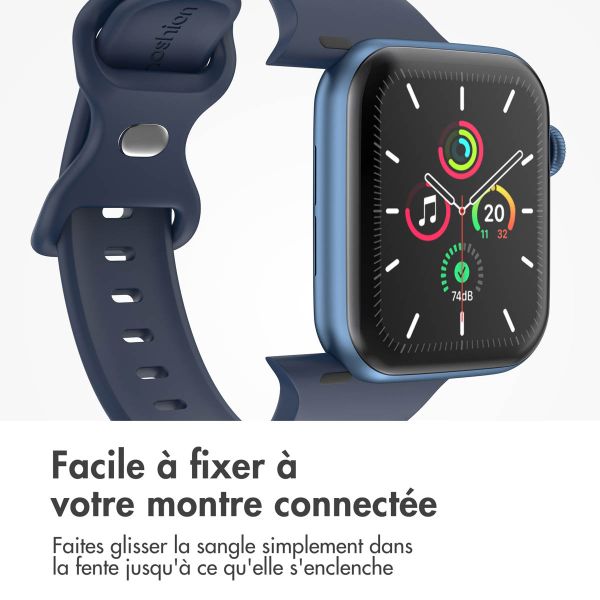 imoshion Bracelet en silicone⁺ Apple Watch Series 1-10 / SE / Ultra (2) - 42/44/45/46/49 mm - Midnight - Taille M/L