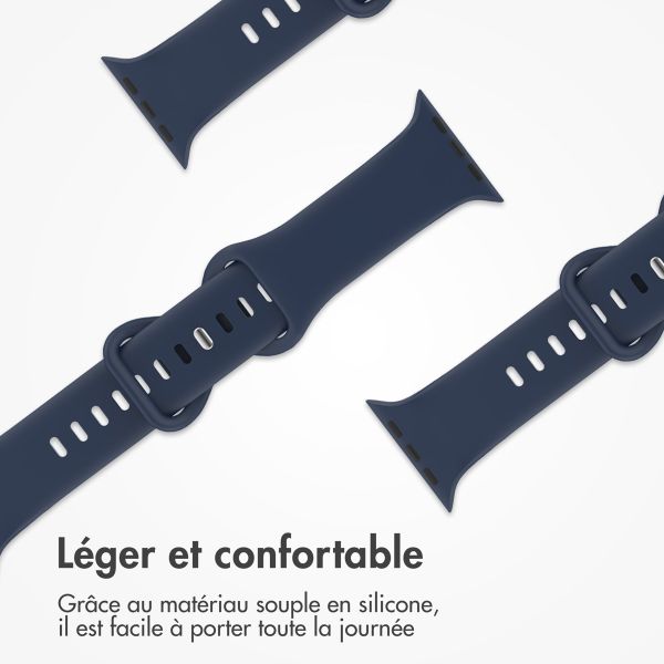 imoshion Bracelet en silicone⁺ Apple Watch Series 1-10 / SE / Ultra (2) - 42/44/45/46/49 mm - Midnight - Taille M/L