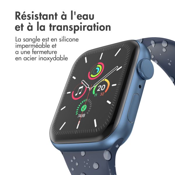 imoshion Bracelet en silicone⁺ Apple Watch Series 1-10 / SE / Ultra (2) - 42/44/45/46/49 mm - Midnight - Taille M/L