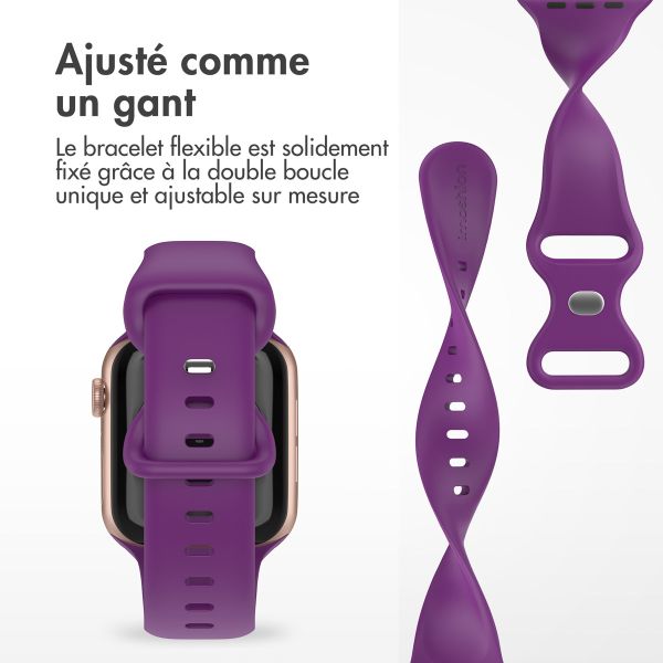 imoshion Bracelet en silicone⁺ Apple Watch Series 1-10 / SE / Ultra (2) - 42/44/45/46/49 mm - Purple - Taille M/L