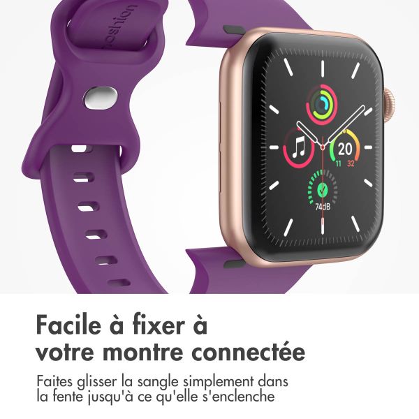 imoshion Bracelet en silicone⁺ Apple Watch Series 1-10 / SE / Ultra (2) - 42/44/45/46/49 mm - Purple - Taille M/L