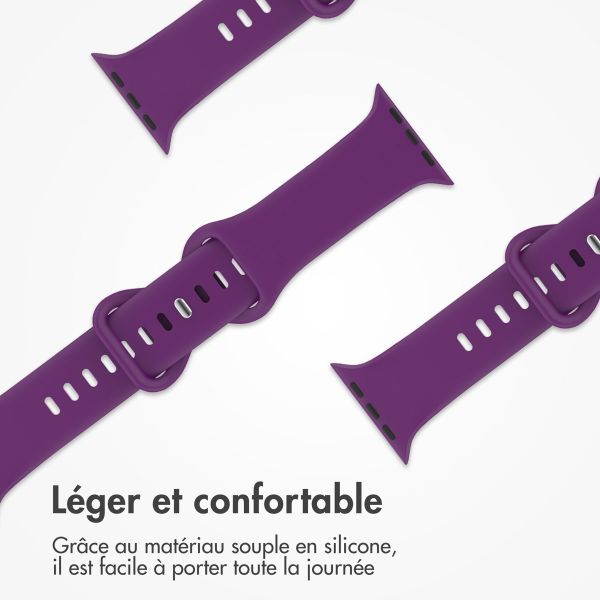 imoshion Bracelet en silicone⁺ Apple Watch Series 1-10 / SE / Ultra (2) - 42/44/45/46/49 mm - Purple - Taille M/L