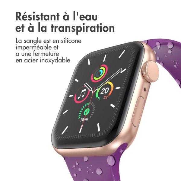 imoshion Bracelet en silicone⁺ Apple Watch Series 1-10 / SE / Ultra (2) - 42/44/45/46/49 mm - Purple - Taille M/L