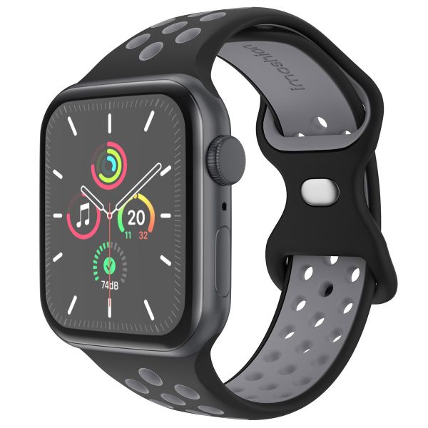 imoshion Bracelet sport⁺ Apple Watch Series 1-9 / SE - 38/40/41 mm / Series 10 - 42 mm - Taille S/M - Black & Anthracite