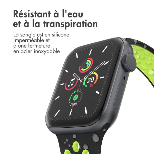 imoshion Bracelet sport⁺ Apple Watch Series 1-9 / SE - 38/40/41 mm / Series 10 - 42 mm - Taille S/M - Black Volt