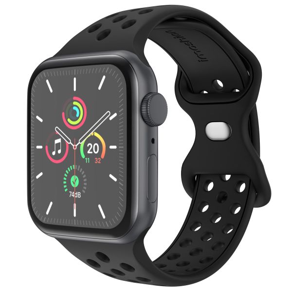 imoshion Bracelet sport⁺ Apple Watch Series 1-10 / SE / Ultra (2) - 42/44/45/46/49 mm - Taille S/M - Noir