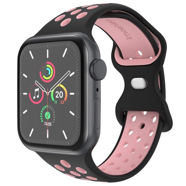 iMoshion Bracelet sport⁺ Apple Watch Series 1-9 / SE / Ultra (2) - 42/44/45/49 mm - Taille S/M - Black Pink