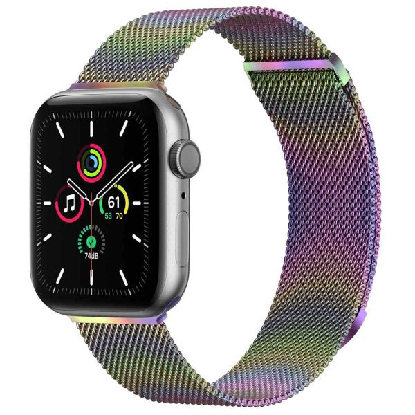 imoshion Bracelet magnétique milanais Apple Watch Series 1-9 / SE - 38/40/41 mm / Series 10 - 42 mm - Taille S - Galaxy