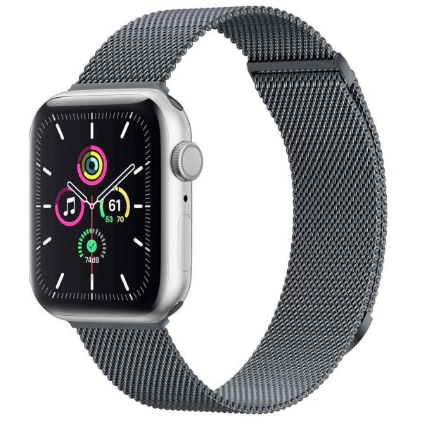 imoshion Bracelet magnétique milanais Apple Watch Series 1-9 / SE - 38/40/41 mm / Series 10 - 42 mm - Taille S - Gris