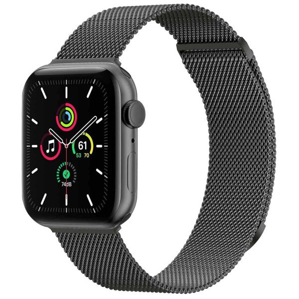 iMoshion Bracelet magnétique milanais Apple Watch Series 1-9 / SE - 38/40/41 mm - Taille S - Space Gray