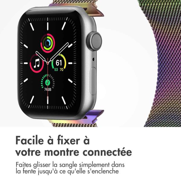 imoshion Bracelet magnétique milanais Apple Watch Series 1-9 / SE - 38/40/41 mm / Series 10 - 42 mm - Taille M - Galaxy