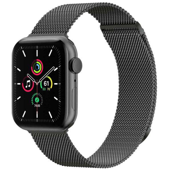 iMoshion Bracelet magnétique milanais Apple Watch Series 1-9 / SE / Ultra (2) - 42/44/45/49 mm - Taille S - Space Gray