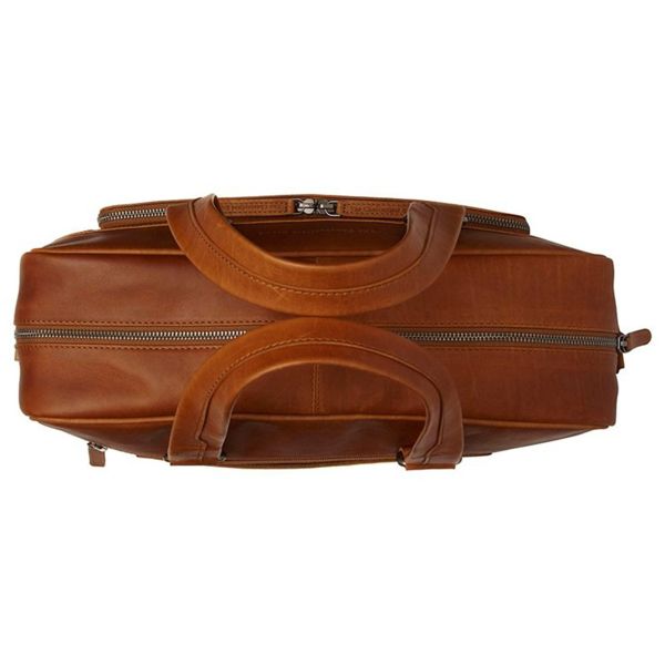 The Chesterfield Brand Sac ordinateur 15-15.6 pouces Singapore - Cuir véritable - Cognac