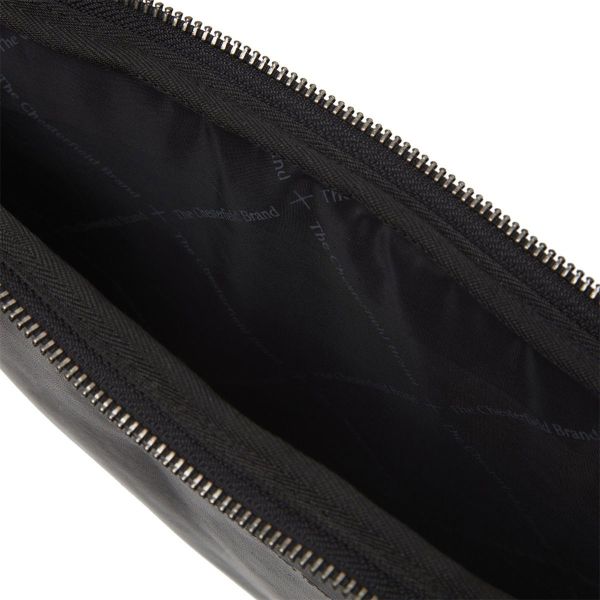 The Chesterfield Brand Pochette ordinateur 14 pouces Clinton - Cuir véritable - Noir