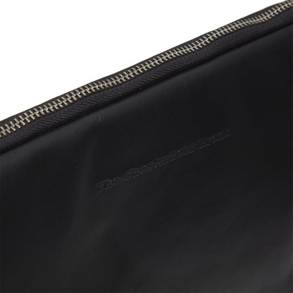 The Chesterfield Brand Pochette ordinateur 14 pouces Clinton - Cuir véritable - Noir