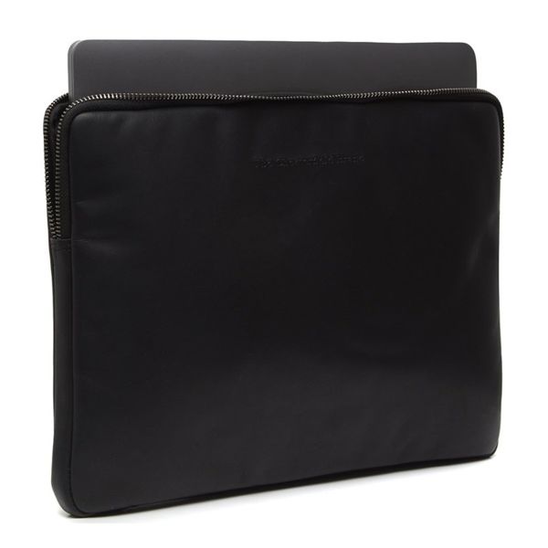 The Chesterfield Brand Pochette ordinateur 14 pouces Clinton - Cuir véritable - Noir