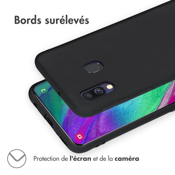 imoshion Coque Couleur Samsung Galaxy A40 - Noir