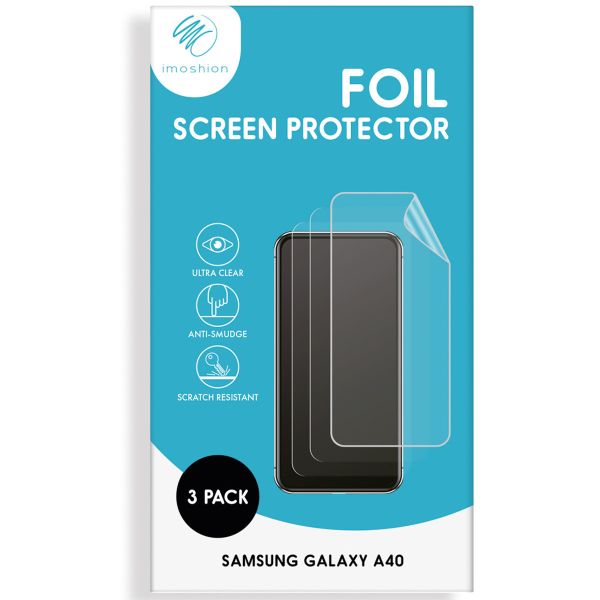 imoshion Protection d'écran Film 3 pack Samsung Galaxy A40