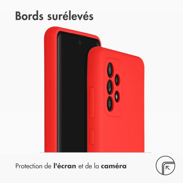 Accezz Coque Liquid Silicone Samsung Galaxy A52(s) (5G/4G) - Rouge