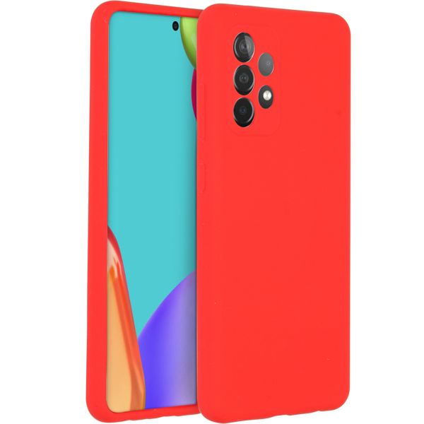 Accezz Coque Liquid Silicone Samsung Galaxy A52(s) (5G/4G) - Rouge