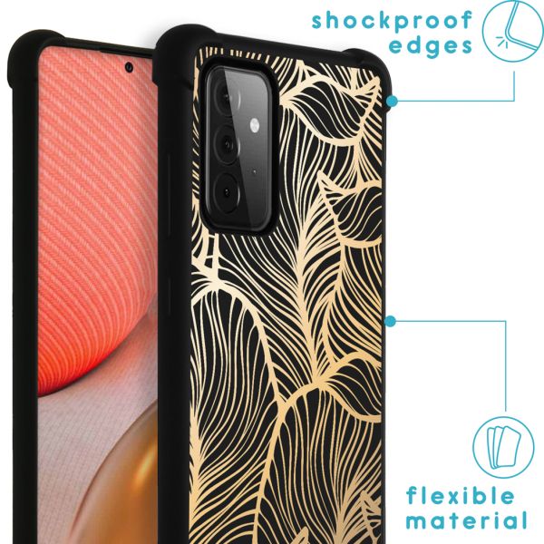 iMoshion Coque Design avec cordon Galaxy A72 - Golden Leaves