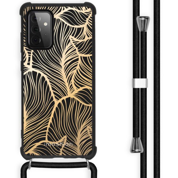 imoshion Coque Design avec cordon Galaxy A72 - Golden Leaves