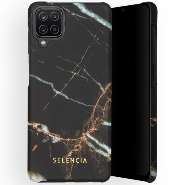 Selencia Coque Maya Fashion Samsung Galaxy A12 - Marble Black