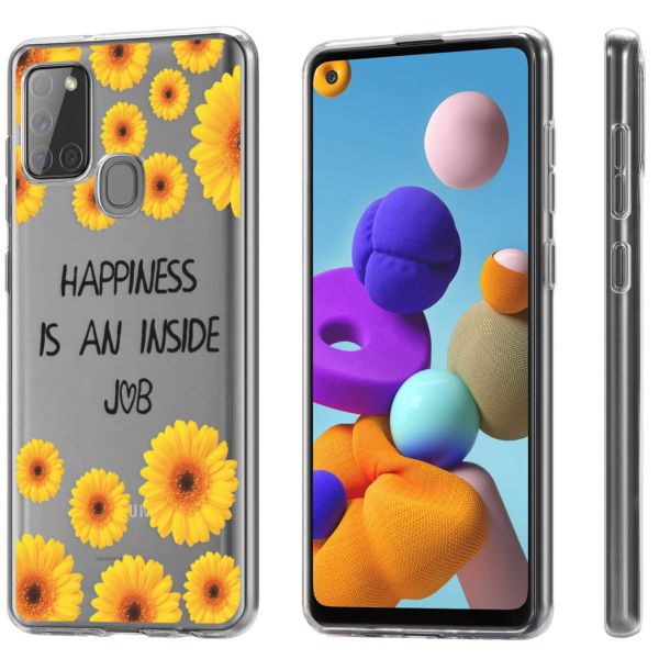 iMoshion Coque Design Samsung Galaxy A21s - Sunflower - Jaune