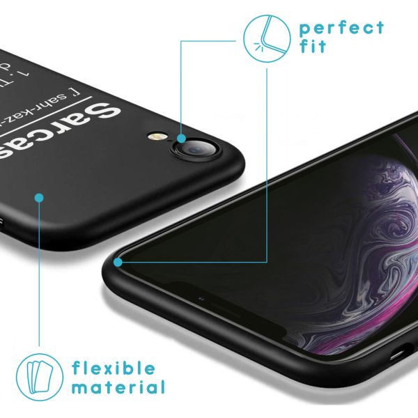 imoshion Coque Design iPhone Xr - Quote - Noir