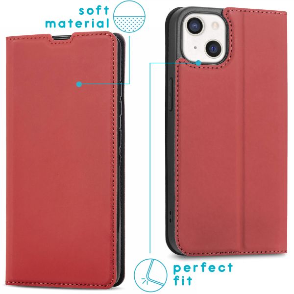 imoshion Étui de téléphone Slim Folio iPhone 13 - Rouge