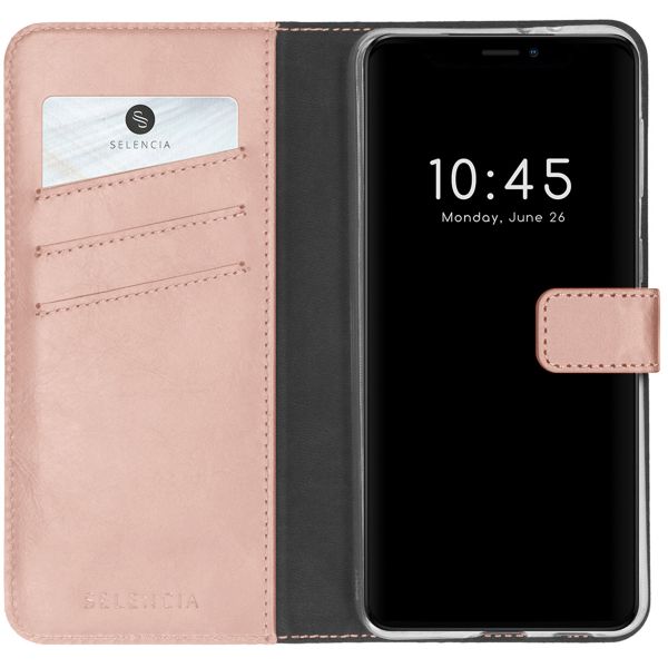 Selencia Étui de téléphone en cuir véritable iPhone 13 - Rose