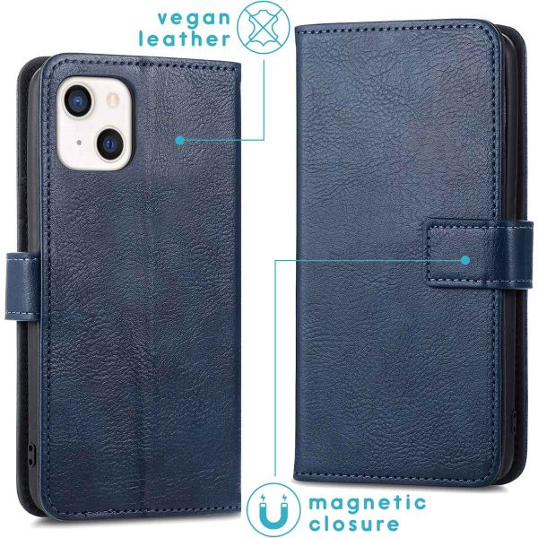 imoshion Étui de téléphone portefeuille Luxe iPhone 13 - bleu foncé