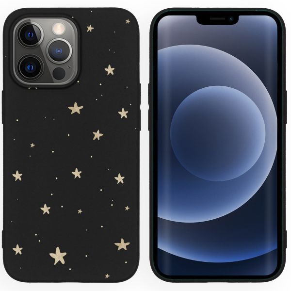 iMoshion Coque Design iPhone 13 Pro - Etoiles / Noir