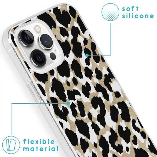 iMoshion Coque Design iPhone 13 Pro - Léopard / Noir