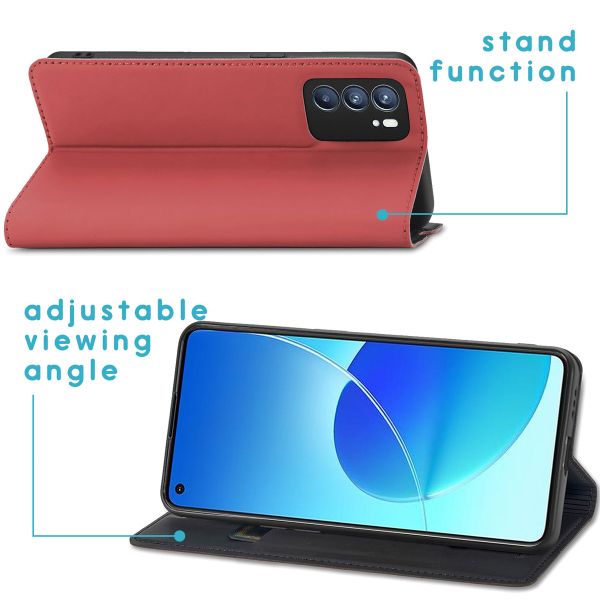 imoshion Étui de téléphone Slim Folio Oppo Reno 6 5G - Rouge