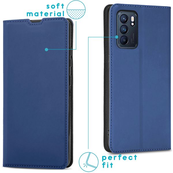 imoshion Étui de téléphone Slim Folio Oppo Reno 6 Pro 5G - Bleu