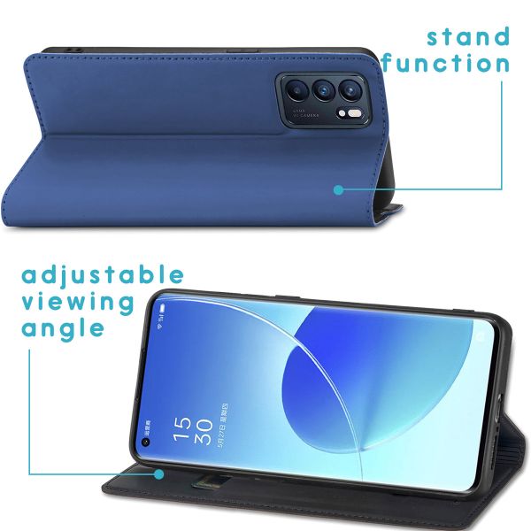 imoshion Étui de téléphone Slim Folio Oppo Reno 6 Pro 5G - Bleu