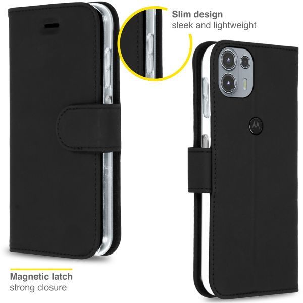Accezz Étui de téléphone Wallet Motorola Edge 20 Lite - Noir