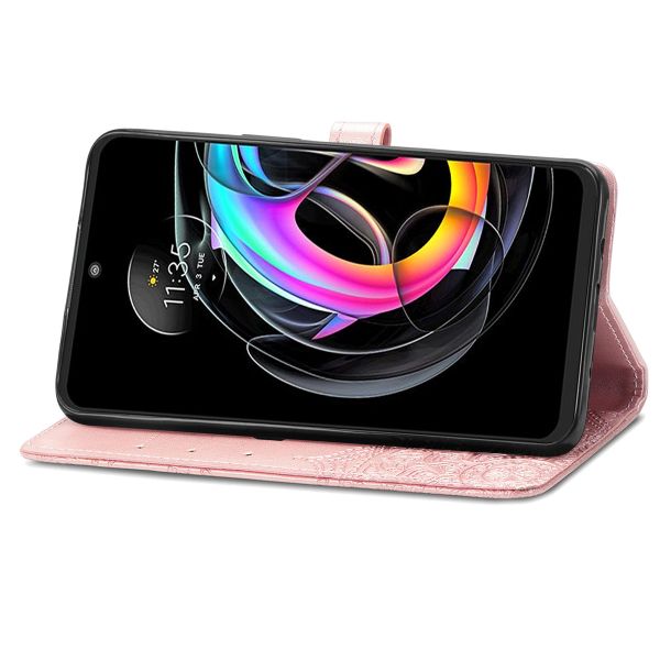 iMoshion Etui de téléphone portefeuille Mandala Motorola Moto Edge 20 Lite - Rose or