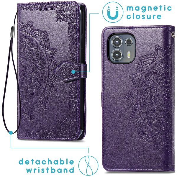 imoshion Etui de téléphone portefeuille Mandala Motorola Moto Edge 20 Lite - Violet