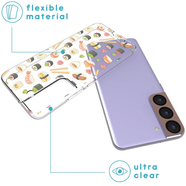 iMoshion Coque Design Samsung Galaxy S22 - Allover Sushi