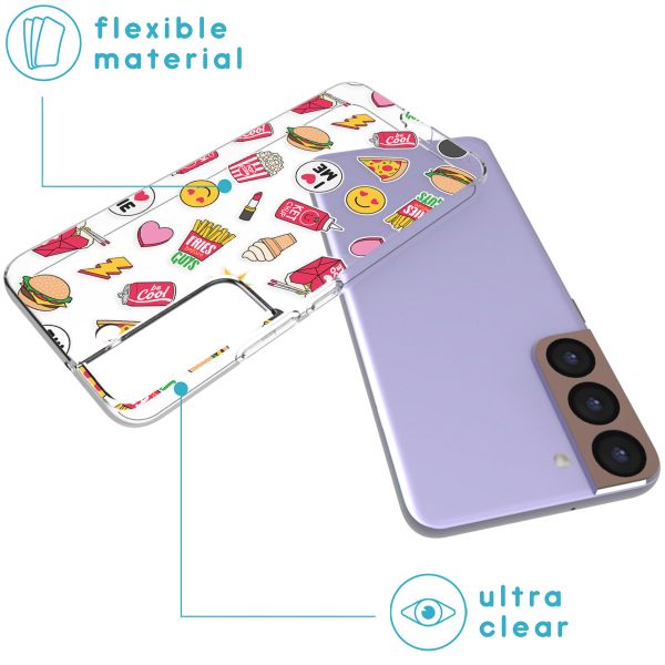 iMoshion Coque Design Samsung Galaxy S22 - Allover fastfood