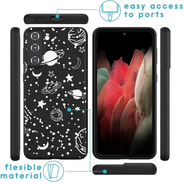 iMoshion Coque Design Samsung Galaxy S21 FE - Fun galaxy