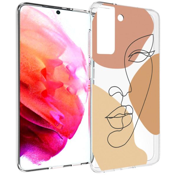 imoshion Coque Design Samsung Galaxy S21 FE - LIne Art Color Face