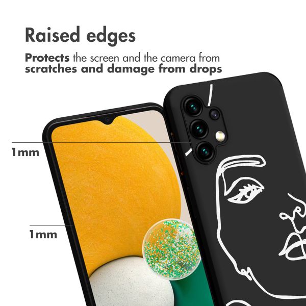 iMoshion Coque Design Samsung Galaxy A13 (5G) / A04s - Line Art Woman Black