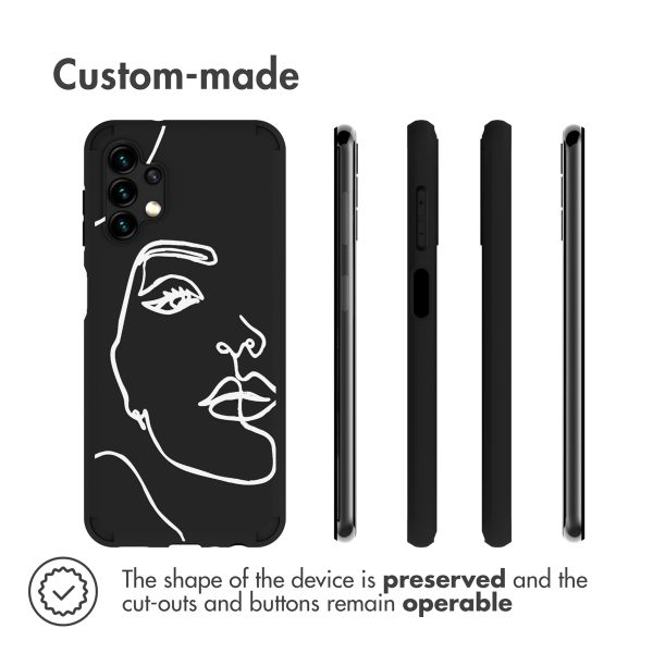 iMoshion Coque Design Samsung Galaxy A13 (5G) / A04s - Line Art Woman Black